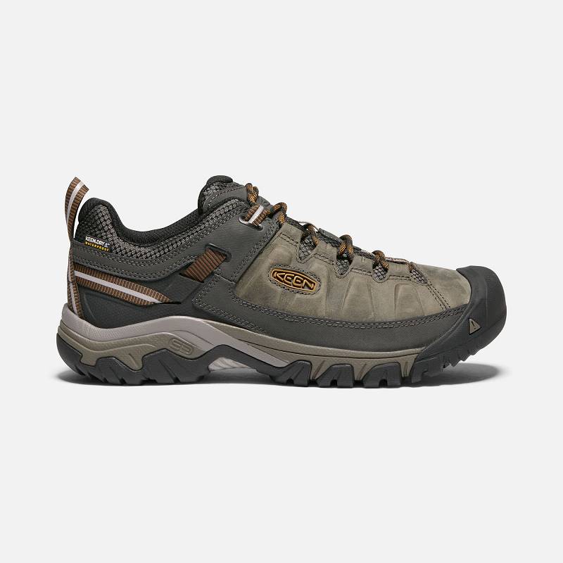 Keen Targhee III Waterproof Wanderschuhe Herren DE-07328 Black Olive/Golden Brown - Keen Herrenschuh